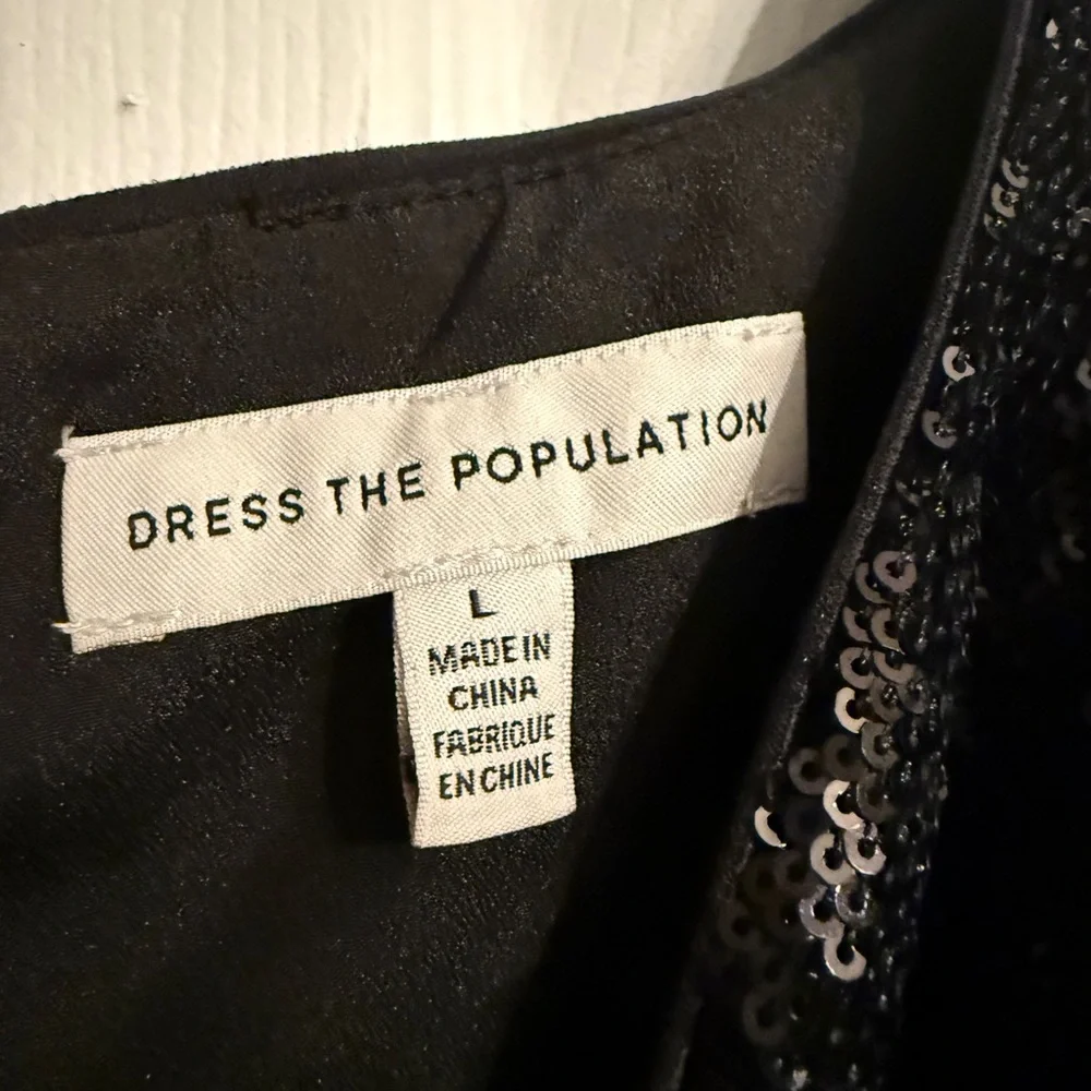 Dress the Population Black Sequin Midi Dress - Picture 3 of 3